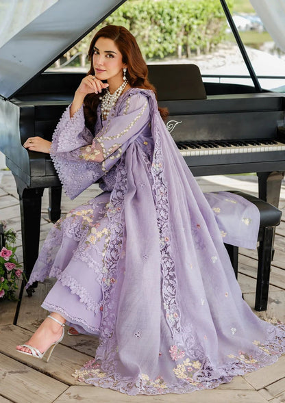 💜 Luxury Embroidered 3-Piece Airjet Lawn Suit