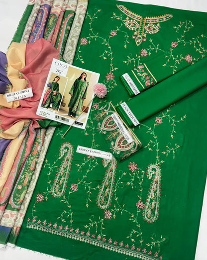 Coco Zara Shahjahan Luxe ’26 | Embroidered Lawn 3PC – 6027