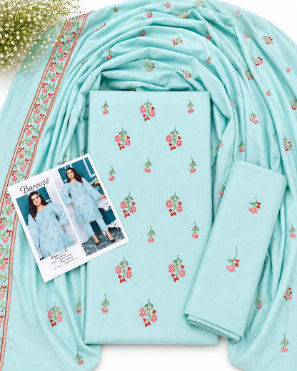 Bareeze Embroidered Lawn 2 Piece – Mint Green